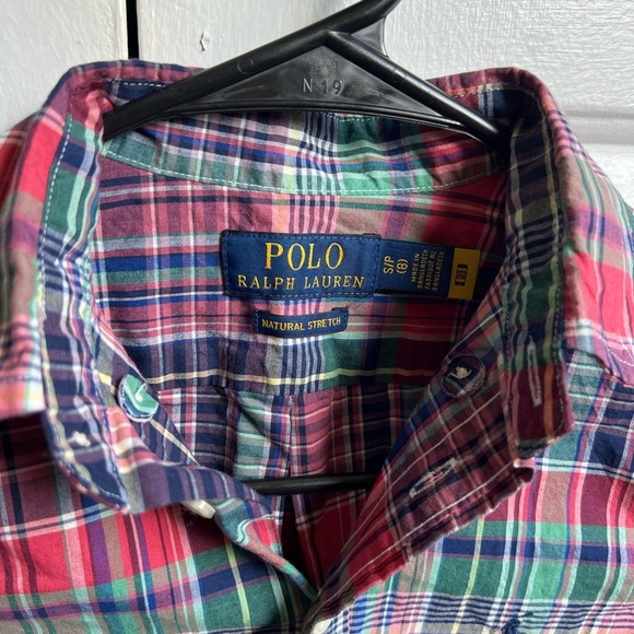 Polo Ralph Lauren Kids Red, Green, and Blue Plaid Shirt - Picture 3 of 9